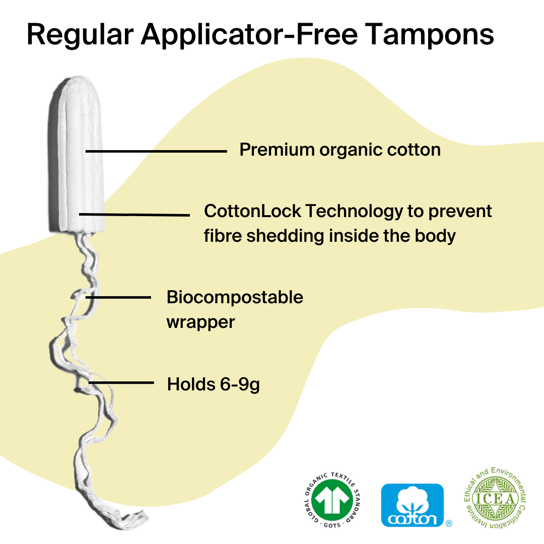 Tampons sans Applicateur - Régulier (boite de 72)