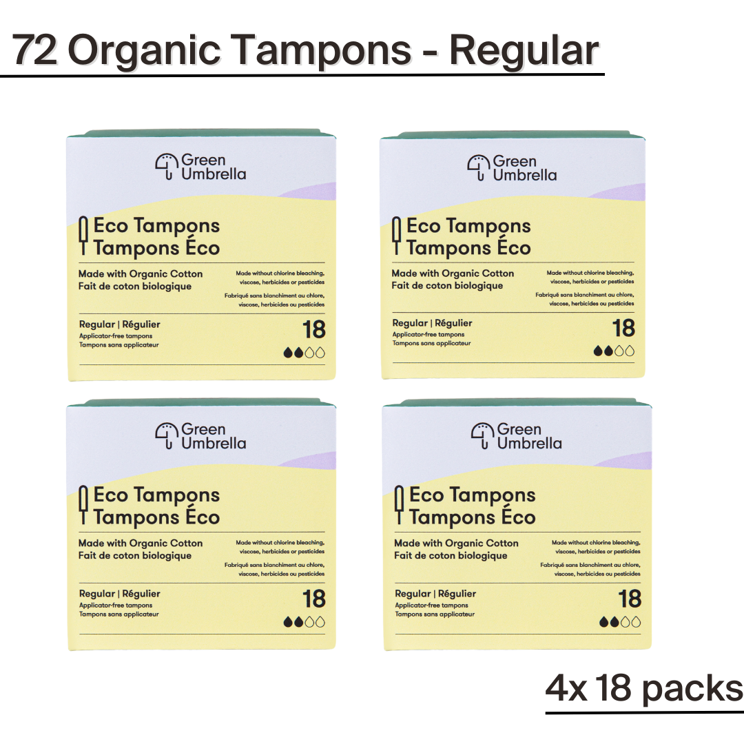 Tampons sans Applicateur - Régulier (boite de 72)