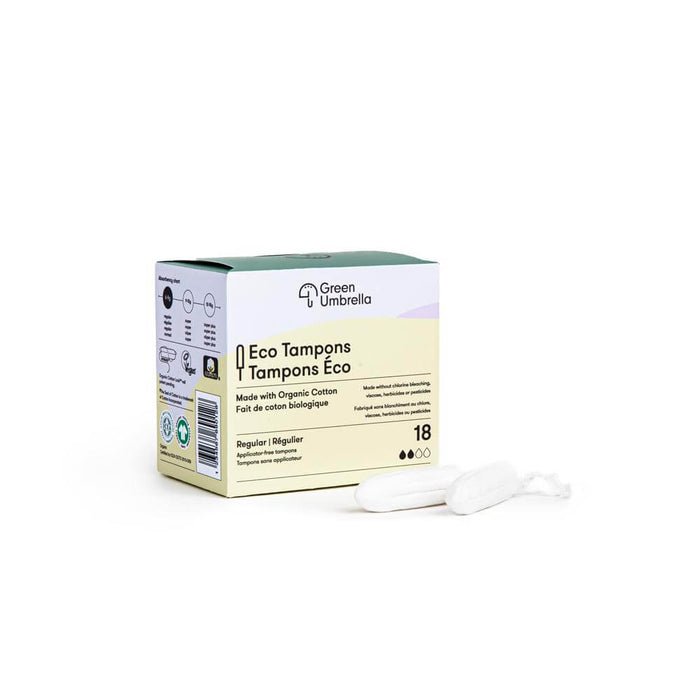 Applicator-Free Tampons Regular - Organic Cotton Eco Tampons 1