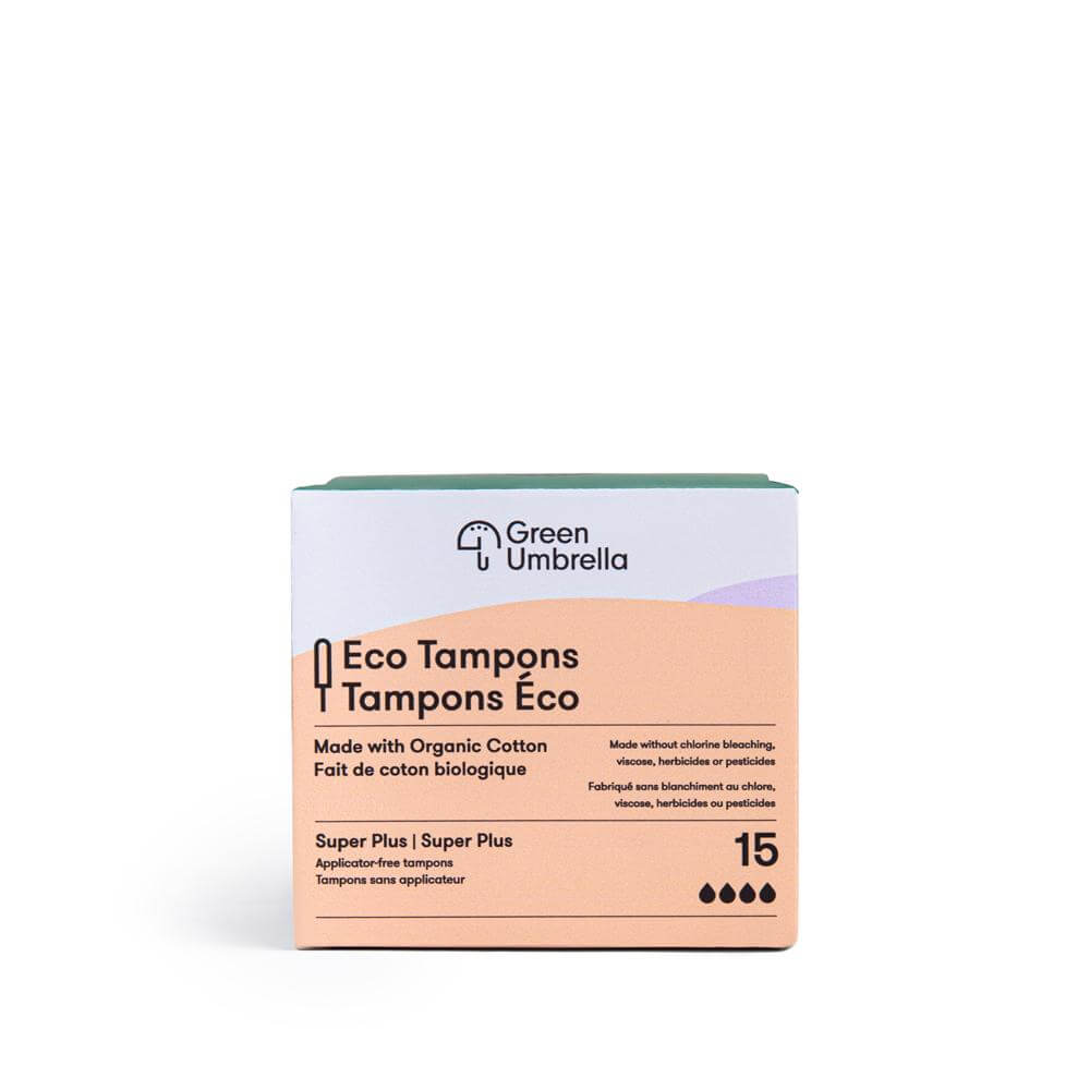 Applicator-Free Tampons Regular - Organic Cotton Eco Tampons Super Plus 1