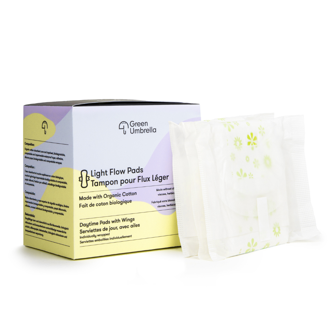 40 Organic Cotton Teen Pads (4 packs of 10)