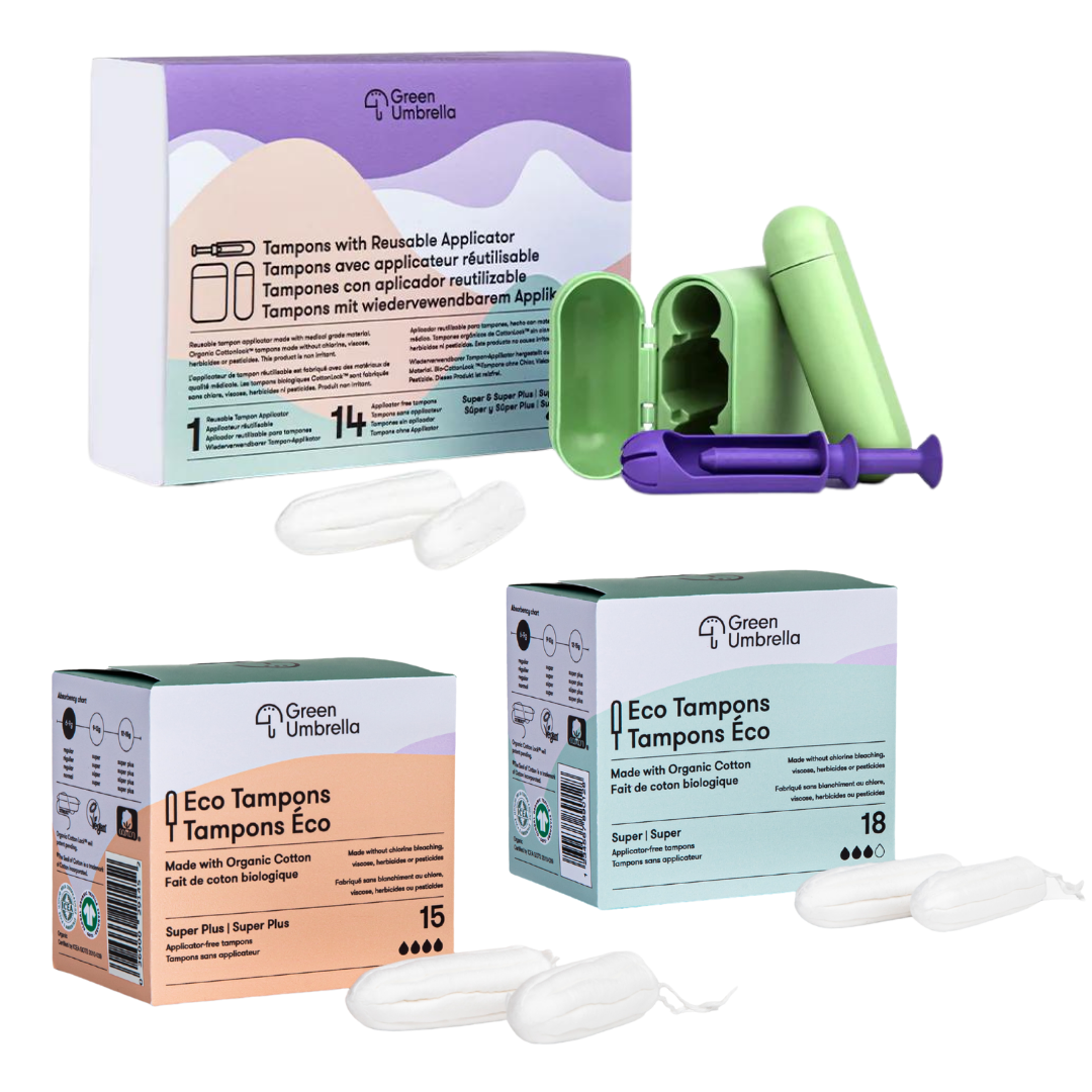 Reusable Tampon Applicator Kit - Super & Super Plus + 1 box of Each Size Refills