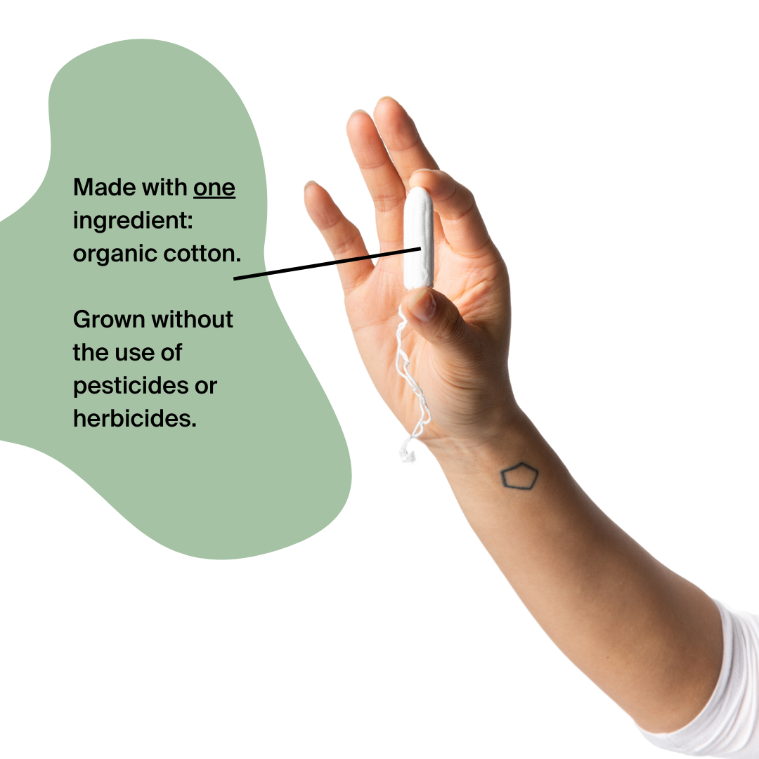 Organic Cotton Non-Applicator Tampons - Regular Absorbency